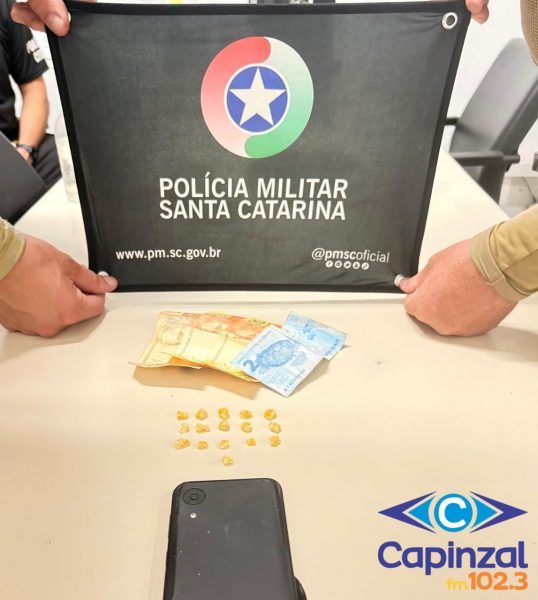 Polícia Militar realiza prisão de homem por tráfico de drogas em Herval d’Oeste