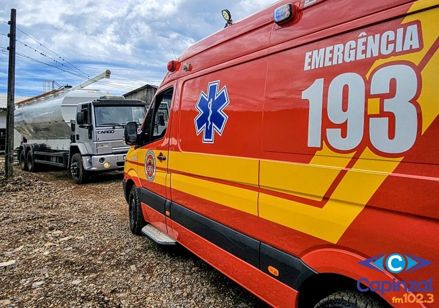 Homem sofre choque elétrico ao operar caminhão no Oeste de Santa Catarina