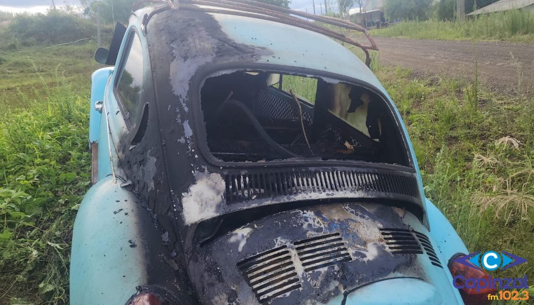 Princípio de incêndio atinge Fusca em Zortéa