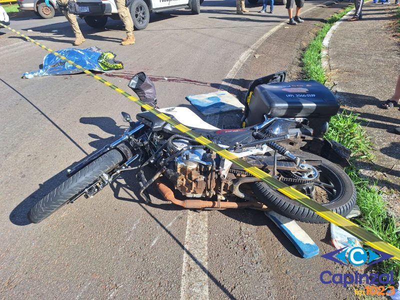 Motociclista de 24 anos morre em acidente com caminhão em Videira