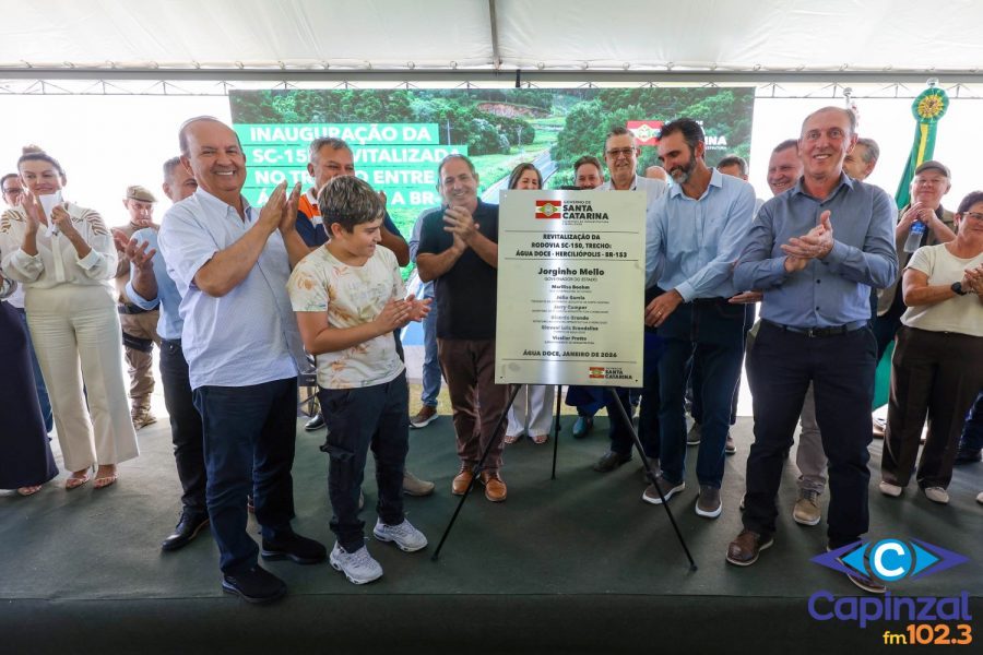 Estrada Boa: Jorginho Mello entrega revitalização da SC-150 em Água Doce
