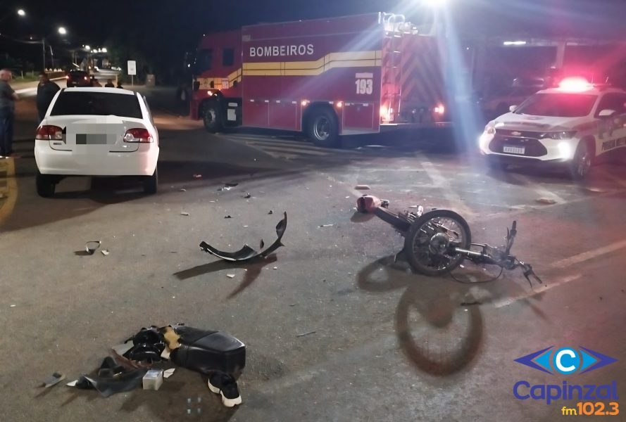 Motociclista fica gravemente ferido após acidente na SC-135