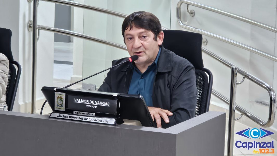 Valmor de Vargas assumirá a presidência da Câmara de Capinzal por 10 dias