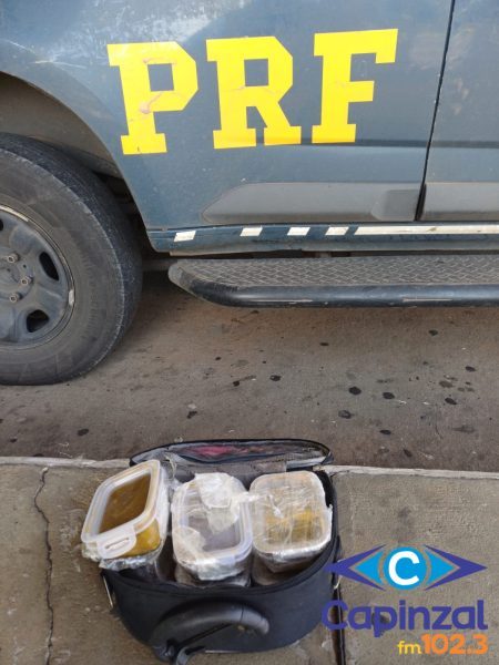 PRF apreende haxixe marroquino em ônibus na BR-480