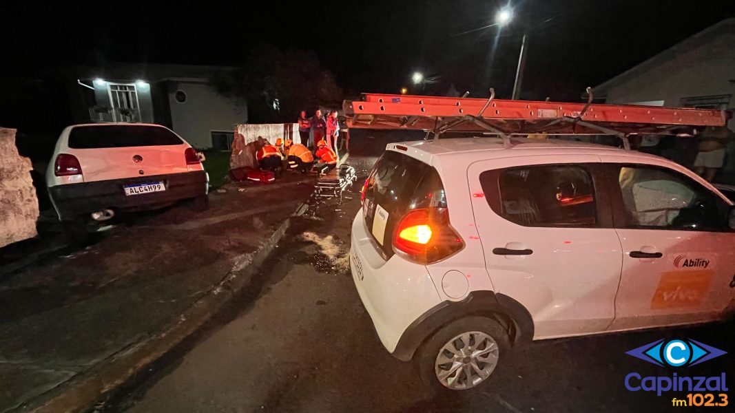 Colisão frontal entre veículos deixa homem ferido em Campos Novos