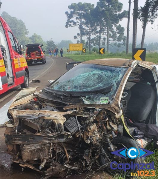 Colisão frontal deixa feridos na BR-282 em Joaçaba nesta sexta-feira (10)