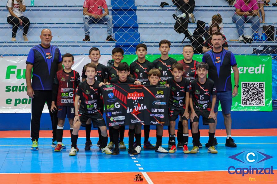 Clube Atlético do Vale estreia com vitórias no Estadual Sub 12 da Liga Catarinense de Futsal