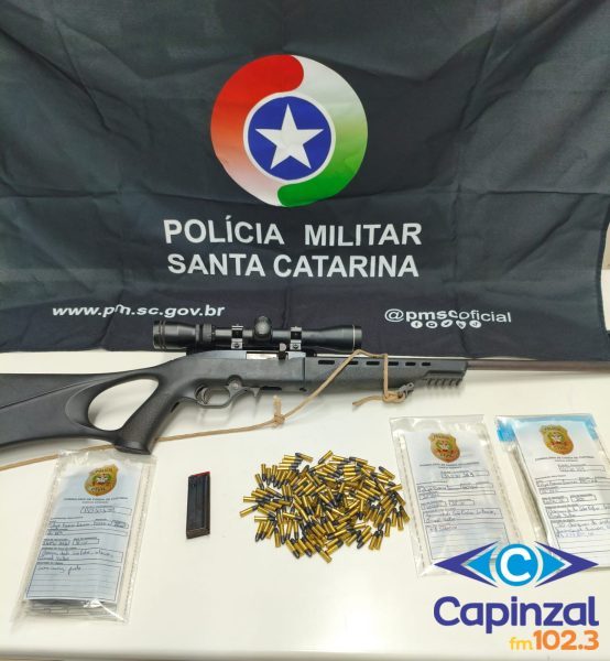 Polícia Militar cumpre mandado de prisão e apreende arma de fogo em Erval Velho