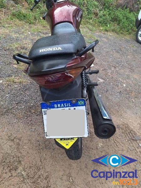 Jovem é preso por adulterar placa de motocicleta e tentar fugir de abordagem em Joaçaba
