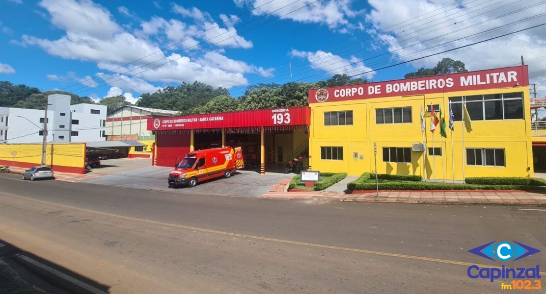 Bebê é socorrida pelos Bombeiros após episódio de engasgamento em Capinzal