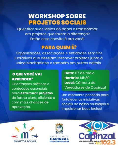 Capinzal promove workshop para elaboração de projetos sociais voltado a entidades do município