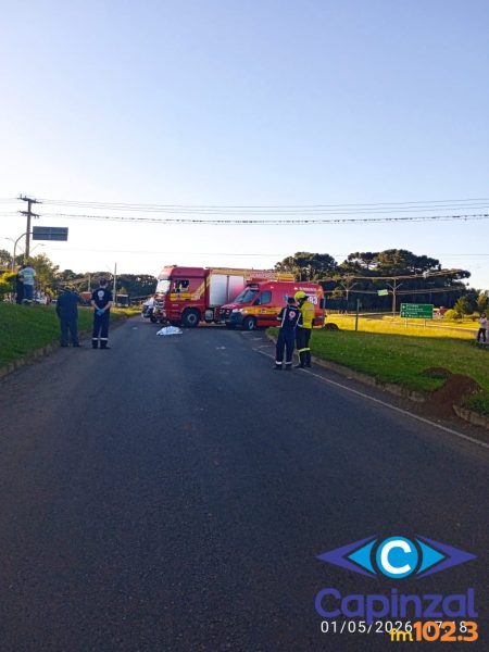 Atropelamento em Catanduvas resulta em morte na BR-282