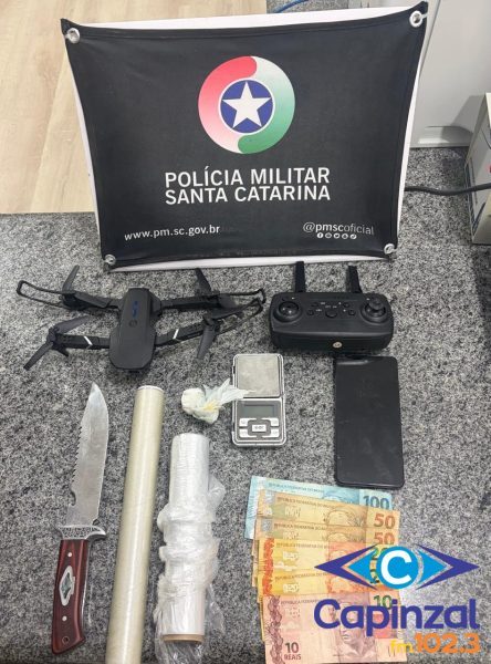 Jovem é preso por tráfico de drogas após tentar fugir da Polícia Militar em Campos Novos