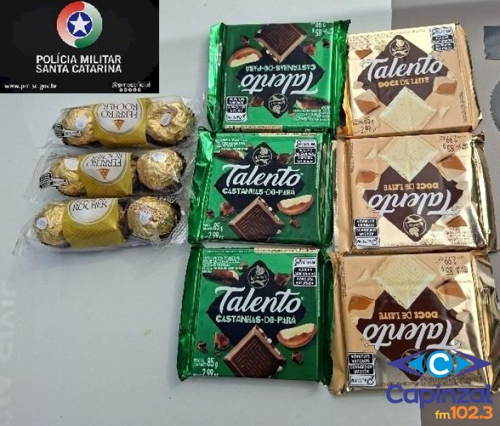 Furto de chocolates termina com prisão no Bairro São Cristóvão em Campos Novos
