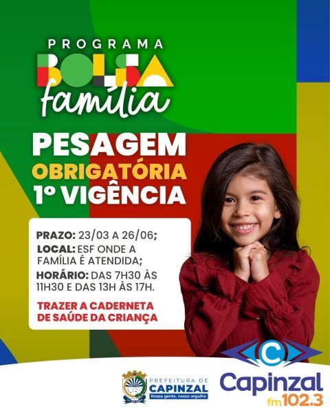 Secretaria de Saúde de Capinzal orienta beneficiários do Bolsa Família sobre pesagem obrigatória