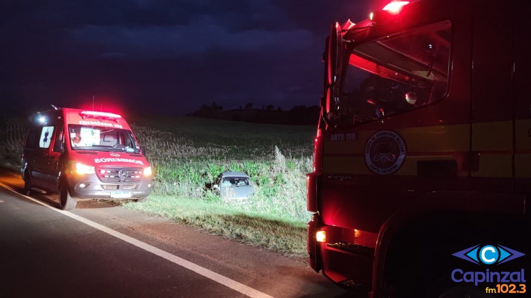 Motorista sai ileso após capotamento na BR-280 em Dionísio Cerqueira