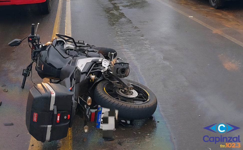 Motociclista fica ferido em colisão entre moto e carro na SC-355 em Videira