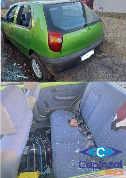 Homem é detido após arremessar pedras e danificar veículo em Campos Novos