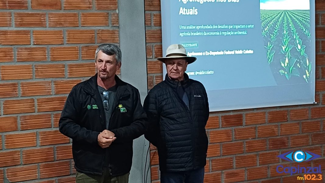 Sindicato Rural de Capinzal promove  palestra com Valdir Colatto sobre  agronegócio, reforma tributária e  direito ambiental