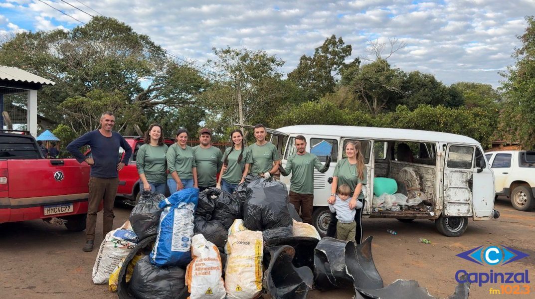 Associação de Turismo Piratuba Rural promove ação de conscientização ambiental e recolhe cerca de 50 sacos de lixo