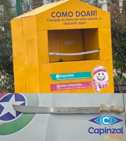 Homem é ameaçado com facão no Centro de Campos Novos