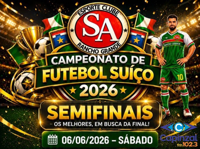 Semifinais do Futebol Suíço de Rancho Grande acontecem no sábado, dia 06