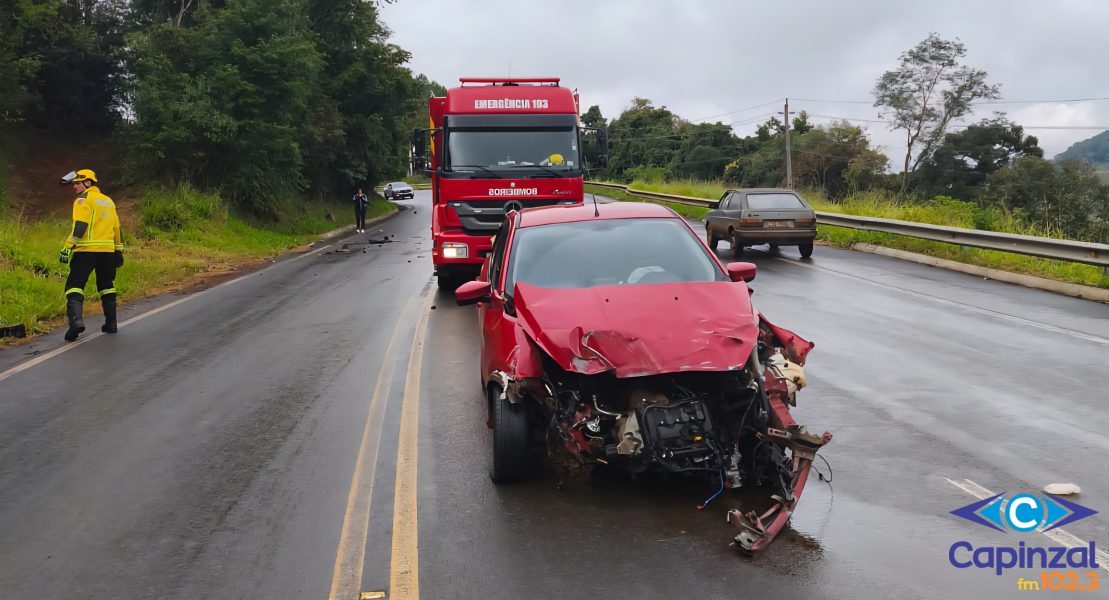Dois acidentes são registrados na SC-355 em sequência na manhã deste sábado