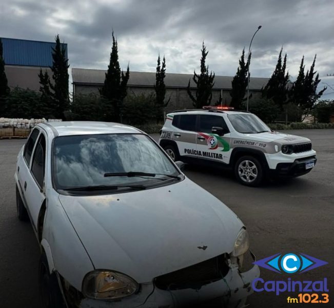Veículo furtado com placa adulterada é recuperado pela Polícia Militar em Campos Novos