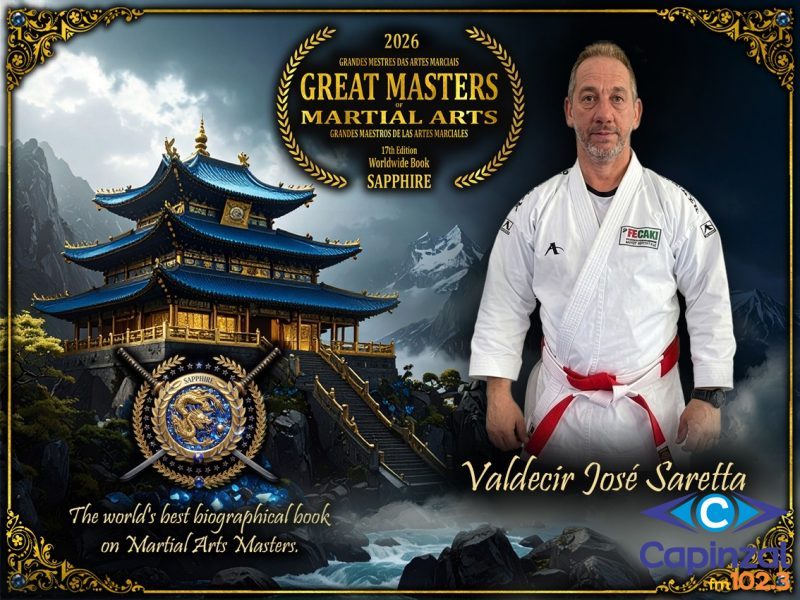Mestre Valdecir Saretta será homenageado em livro internacional sobre grandes nomes das artes marciais
