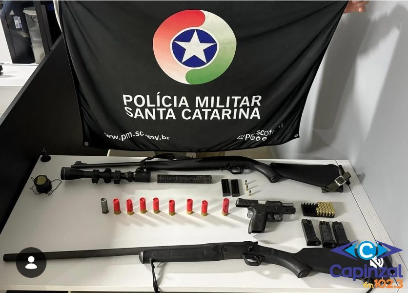 Polícia prende homem por violência doméstica e apreende armas irregulares em Abelardo Luz