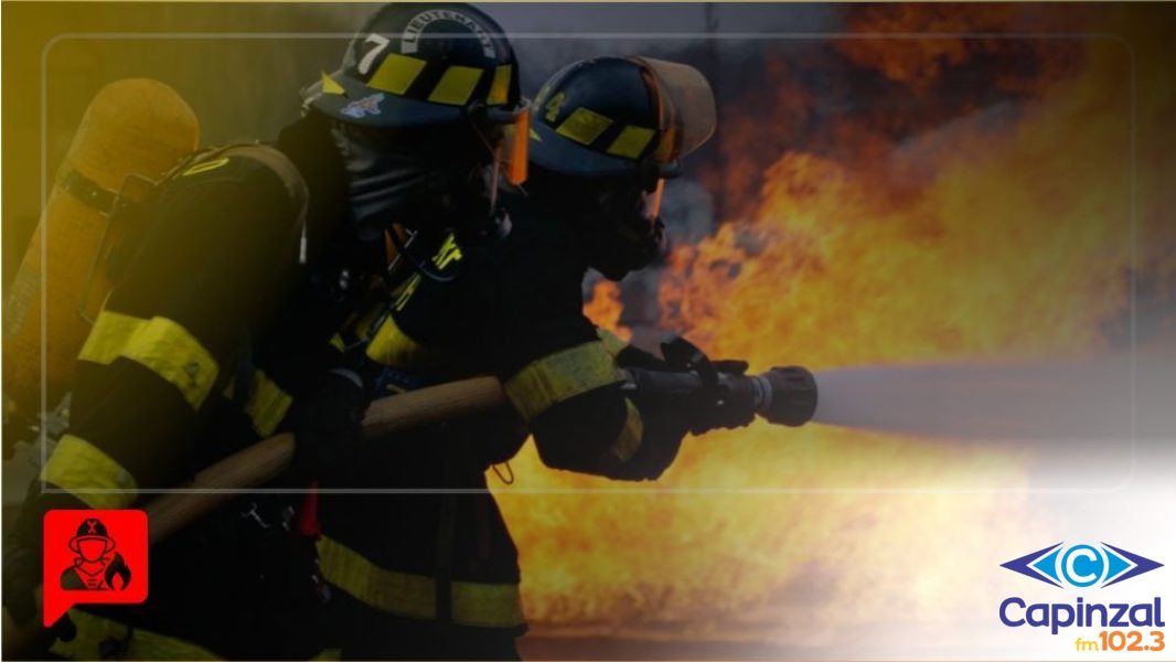Incêndio atinge dois chalés no interior de Piratuba; um deles foi destruído pelas chamas