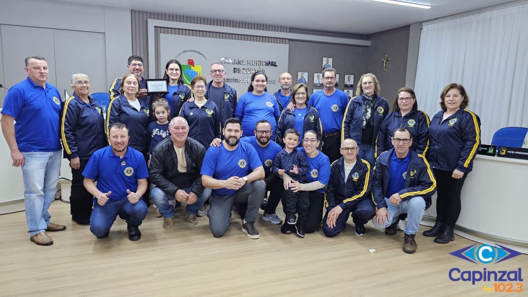 Lions Clube de Zortéa é homenageado na Câmara de Vereadores pelos seus 20 anos de história
