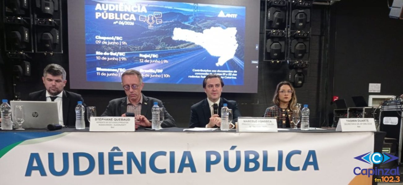 ANTT realizará audiências públicas em Concórdia e Joaçaba para discutir concessão de rodovias federais em Santa Catarina