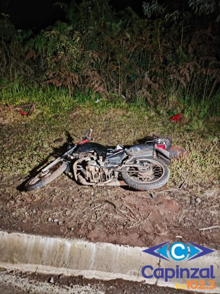 Motociclista fica ferido após queda na BR-282