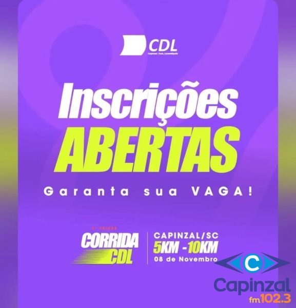 Inscrições abertas para mais uma Corrida CDL que promete movimentar Capinzal e Ouro em novembro