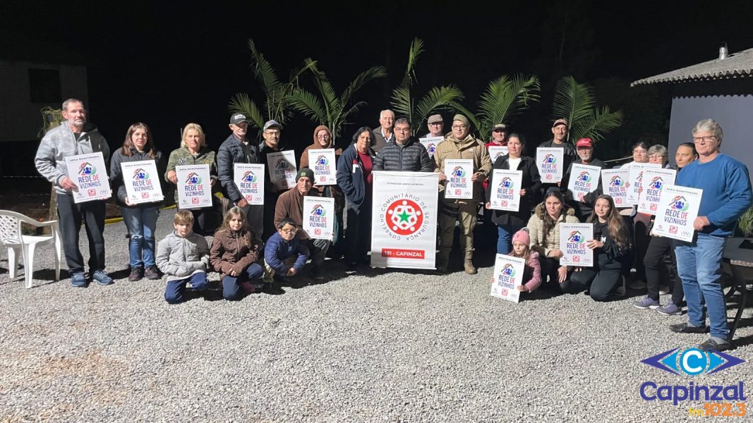Linha Mendes recebe placas da Rede de Vizinhos e reforça integração pela segurança comunitária