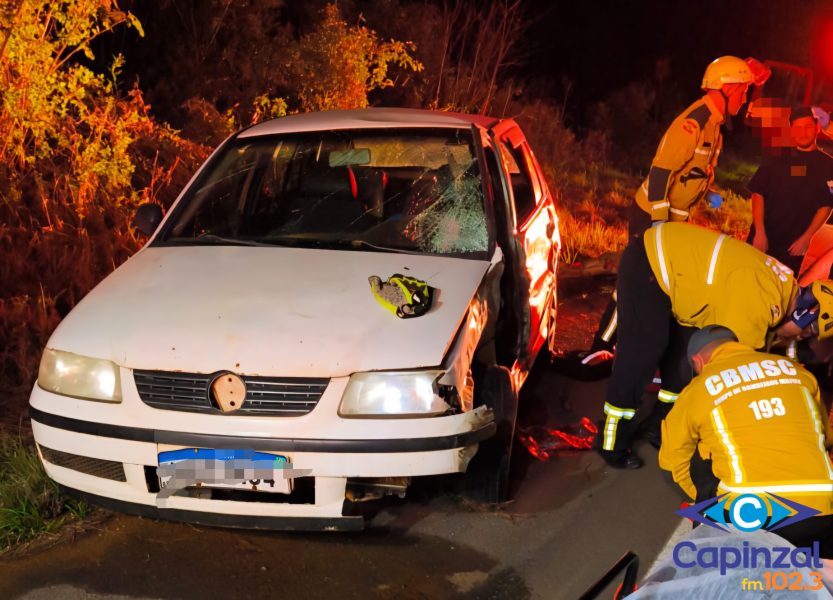 Colisão entre dois veículos deixa dois feridos na BR-282, em Catanduvas