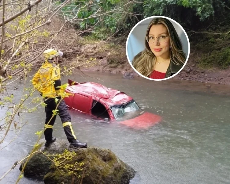 Mulher encontrada morta após veículo cair de ponte foi vítima de feminicídio