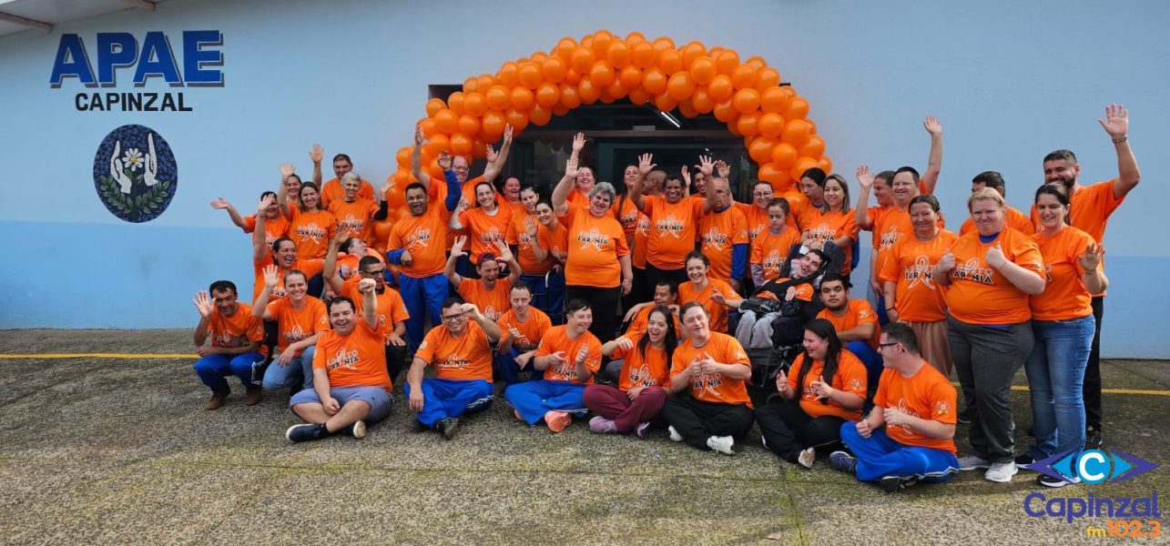 APAE de Capinzal inicia programação do Agosto Laranja com ações de prevenção e conscientização sobre as deficiências
