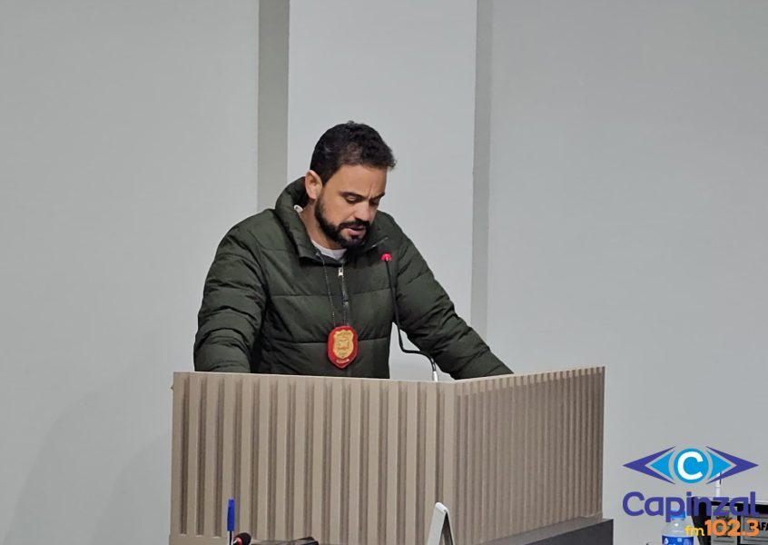 Novo delegado de Capinzal usa tribuna da Câmara para apresentar diretrizes de trabalho e cobrar reforço na segurança