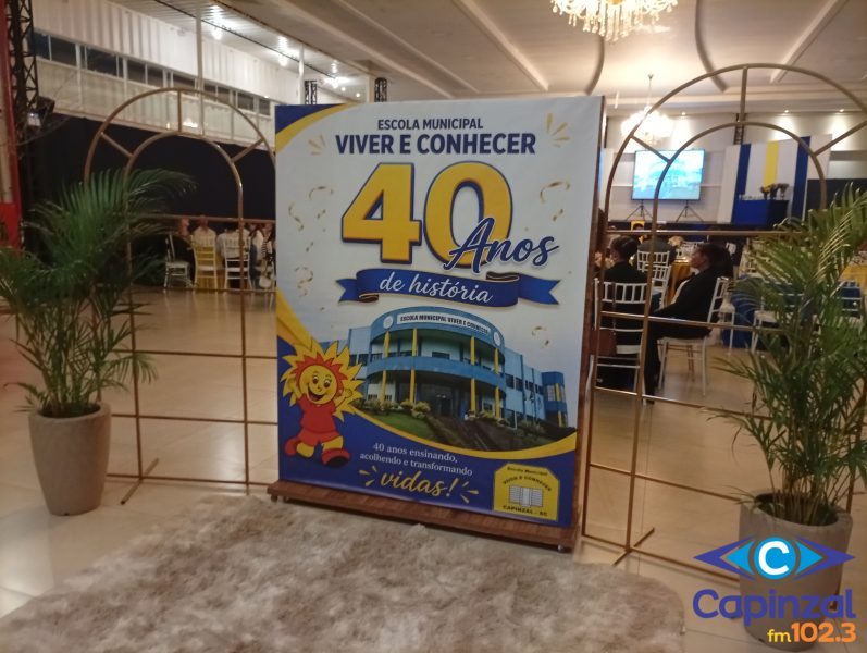 Escola Viver e Conhecer celebra 40 anos de história com jantar e homenagens em Capinzal