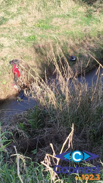 Motociclista fica ferido após sair da pista e cair em ribanceira durante perseguição em Tangará