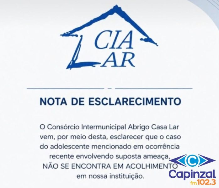 Abrigo Casa Lar divulga nota de esclarecimento e nega vínculo com caso de suposta ameaça
