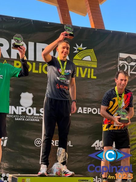 Capinzalense conquista o primeiro lugar na 6ª Corrida da Polícia Civil de SC, em Concórdia