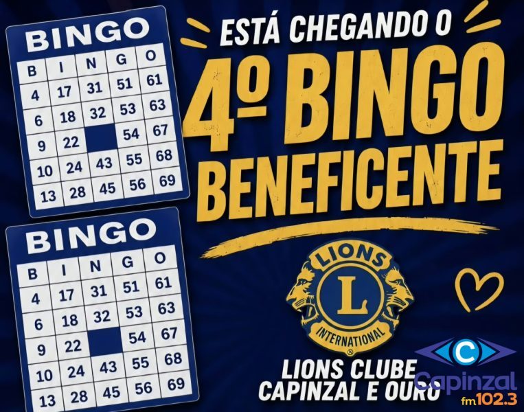 Lions Clube Capinzal e Ouro promove o 4º Bingo Beneficente