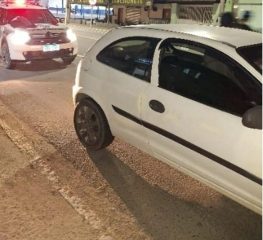 Foto: Celta apreendido foi usado no furto da caminhonete 
