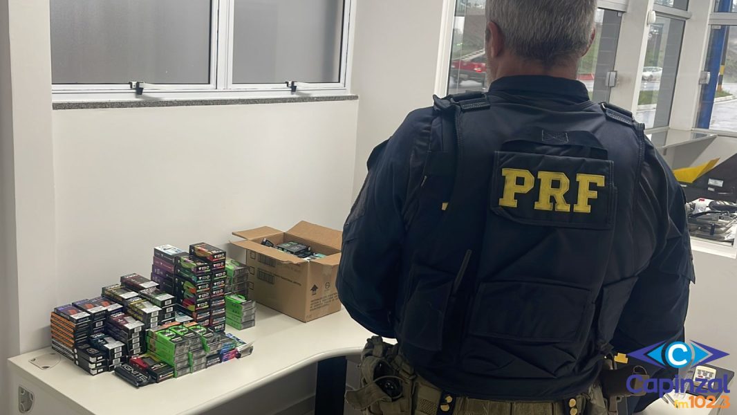 Ação da PRF em Joaçaba apreende de mais de 260 cigarros eletrônicos e acessórios contrabandeados