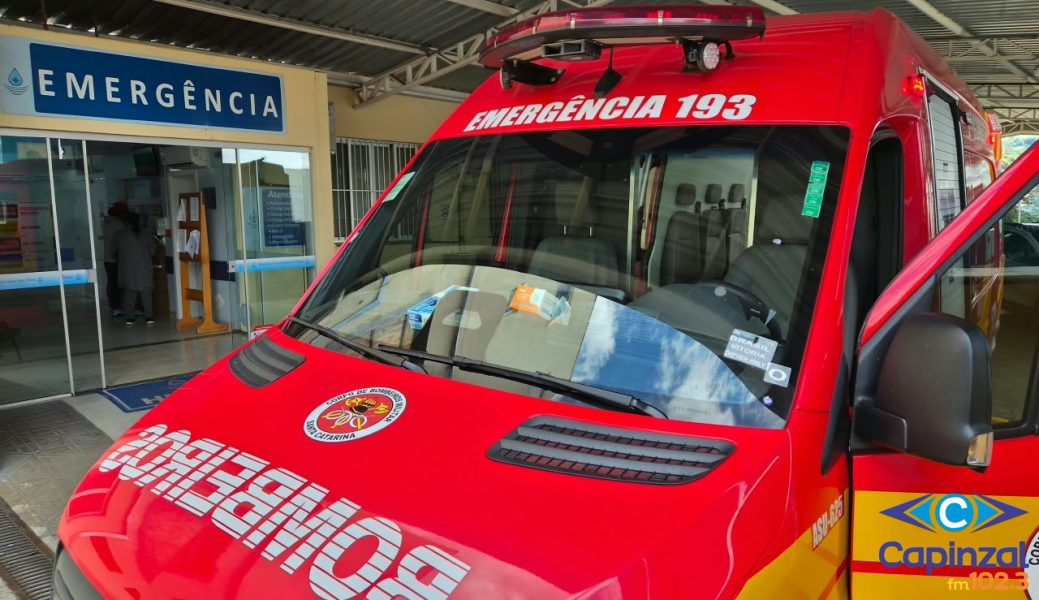 Bombeiros atendem vítima de acidente de trabalho no interior de Capinzal