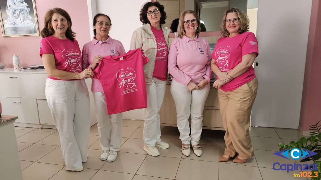 Rede Feminina de Capinzal e Ouro intensifica venda de camisetas do Outubro Rosa e destaca ações de prevenção