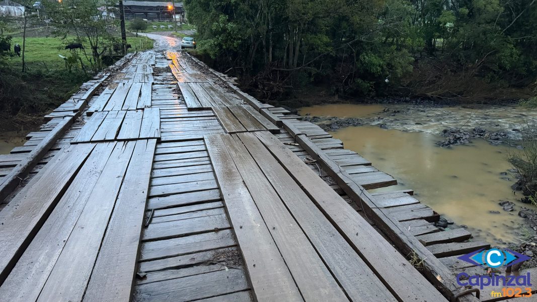 Motociclista fica ferido após cair de ponte no Distrito da Barra do Leão, Campos Novos